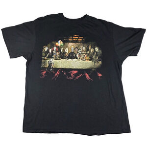 Horror Movie Last Supper T-Shirt XL Big Chris Art Halloween Villains Slasher GDA